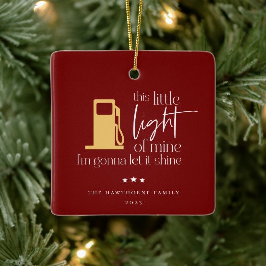 Deze kleine lichte, grappige gaskerst keramisch ornament (Boom)