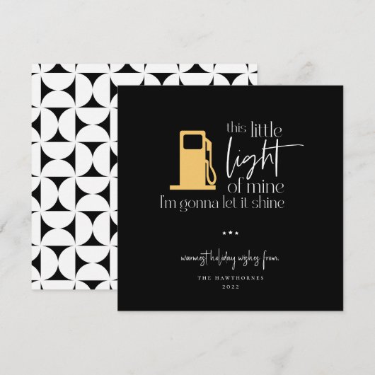 Deze kleine lichte, grappige gaslichte kerst (Voorkant / Achterkant)