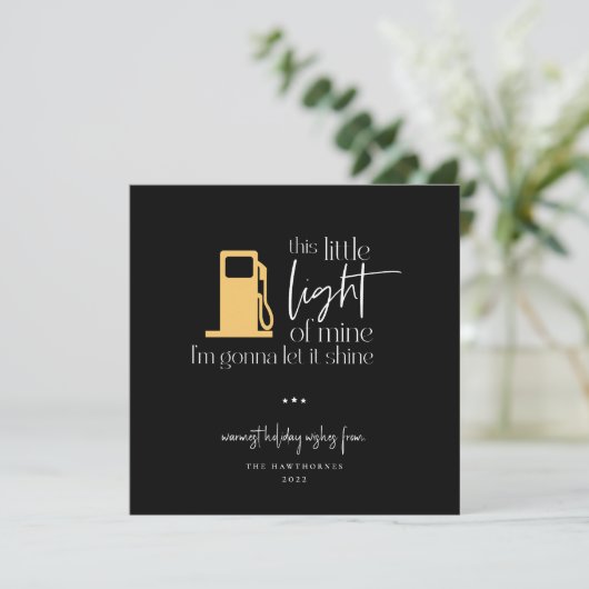 Deze kleine lichte, grappige gaslichte kerst (Staand voorkant)