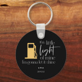 Deze kleine lichte, grappige gaslichte kerst sleutelhanger (Voorkant)