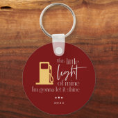 Deze kleine lichte, grappige gaslichte kerst sleutelhanger (Voorkant)