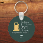 Deze kleine lichte, grappige gaslichte kerst sleutelhanger (Voorkant)