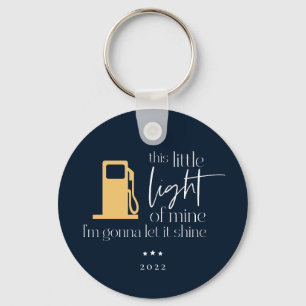 Deze kleine lichte, grappige gaslichte kerst sleutelhanger