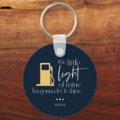 Deze kleine lichte, grappige gaslichte kerst sleutelhanger (Voorkant)