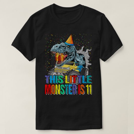 Deze kleine monstertruck is 11e verjaardag t-shirt (Design voorkant)