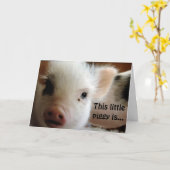 DEZE KLEINE PIGGIE IS "GLAD U R OVER DE HILL" KAART (Gele Bloem)