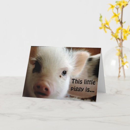 DEZE KLEINE PIGGIE IS "GLAD U R OVER DE HILL" KAART (Gele Bloem)