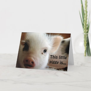 DEZE KLEINE PIGGIE IS "GLAD U R OVER DE HILL" KAART