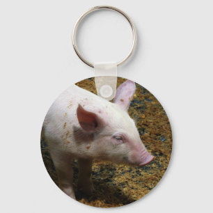 Deze kleine piggy - Baby Piglet Foto Sleutelhanger