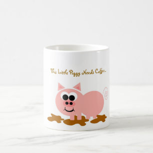 Deze kleine piggy heeft koffie-Mok nodig Koffiemok