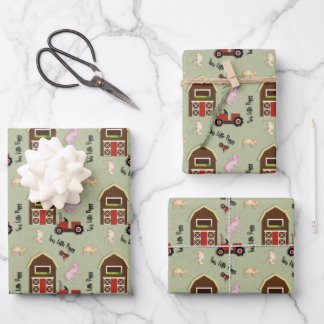 Deze kleine piggy inpakpapier vel