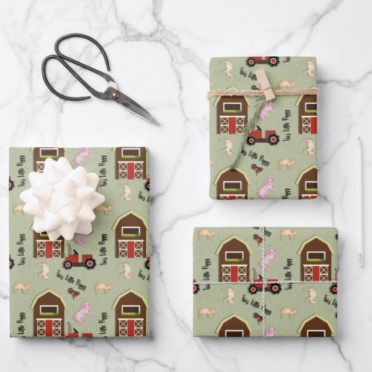 Deze kleine piggy inpakpapier vel (Voorkant)