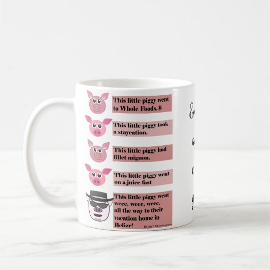 "Deze kleine piggy" koffiebeker, 11 oz Koffiemok (Links)