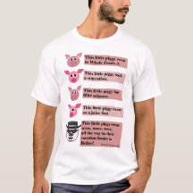 "Deze kleine piggy" Parody Mannen Teeshirt