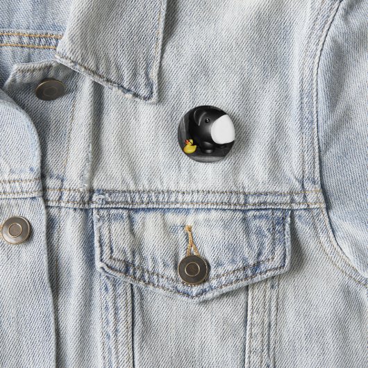 'Deze kleine piggy' Rubber Duck Button (klein) (In situ)