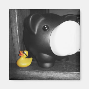 'Deze kleine piggy' Rubber Duck Magnet