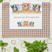 Deze kleine piggy Tea Towel, keukenhanddoek (Gevouwen)