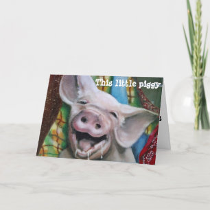 DEZE KLEINE PIGGY WENST U EEN MERRY CHRISTMAS FEESTDAGEN KAART