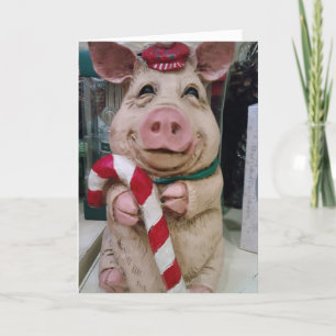 DEZE KLEINE PIGGY ZEGT MERRRRY CHRISTMAS FEESTDAGEN KAART