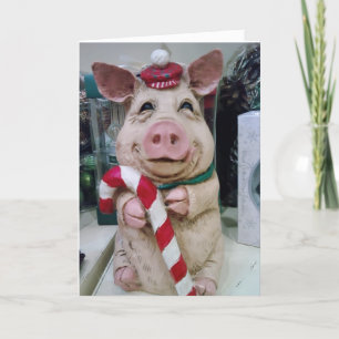 DEZE KLEINE PIGGY ZEGT MERRY CHRISTMAS MET LIEFDE FEESTDAGEN KAART