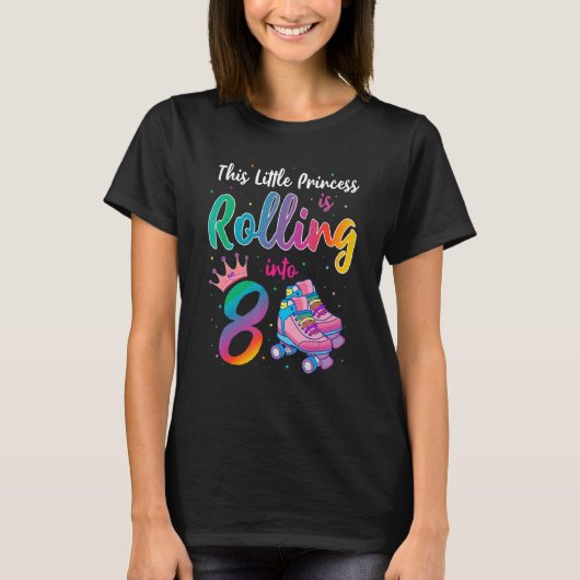 Deze kleine prinses draait om 8 grappige 8e B T-shirt (Voorkant)