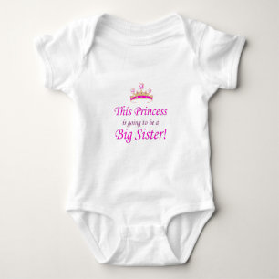 Deze kleine prinses wordt een grote zuster. romper