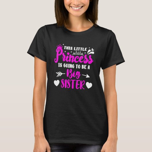Deze kleine prinses wordt een grote zuster. t-shirt (Voorkant)