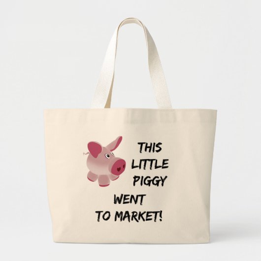 Deze kleine pruik ging naar de markt grote tote bag (Voorkant)