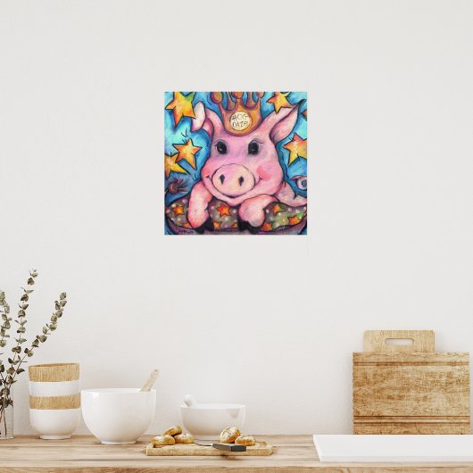 Deze kleine pruik ging naar Hog Daze Poster (Keuken)