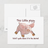 Deze kleine pruik maakte het niet thuis. briefkaart (Voorkant / Achterkant)