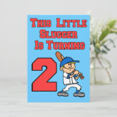 Deze kleine sloebber draait 2 honkbal thema kaart (Staand voorkant)