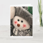 DEZE KLEINE SNEEUWMAN WIL *PRETTIG KERSTFEEST* ZEG FEESTDAGEN KAART (Voorkant)