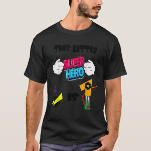Deze kleine superheld is 1 verjaardag superheld 1 t-shirt