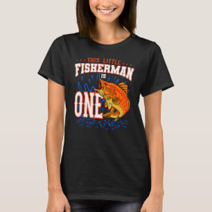 Deze kleine visser is één dag gevierd t-shirt