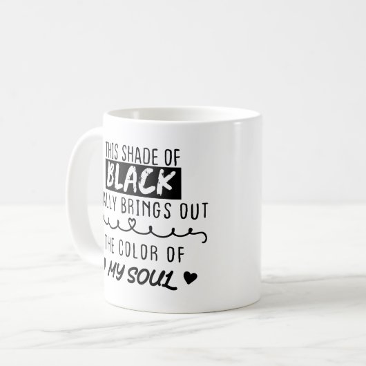 Deze kleur van zwart brengt de kleur van koffiemok (Voorkant links)