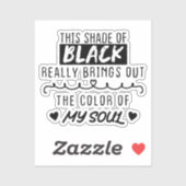 Deze kleur van zwart brengt de kleur van sticker (Vel)