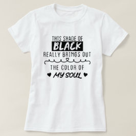 Deze kleur van zwart brengt de kleur van t-shirt