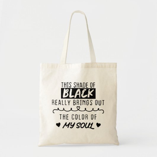 Deze kleur van zwart brengt de kleur van tote bag (Voorkant)