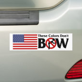 Deze kleuren buigen niet bumpersticker (Op auto)