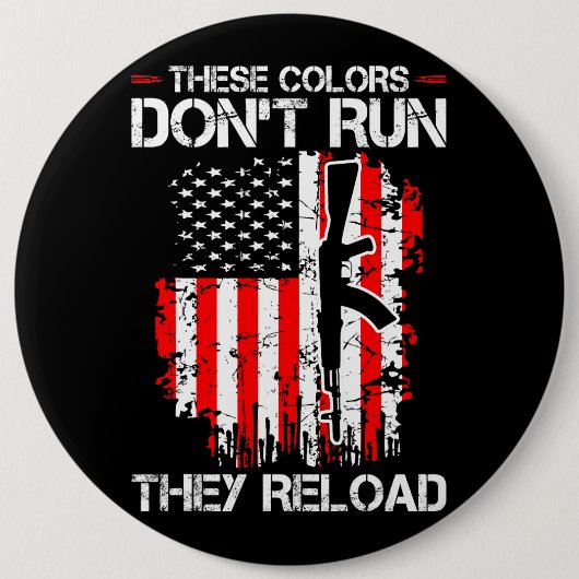 Deze kleuren draaien Reload Funny Quote 1 Ronde Button 6,0 Cm (Voorkant)