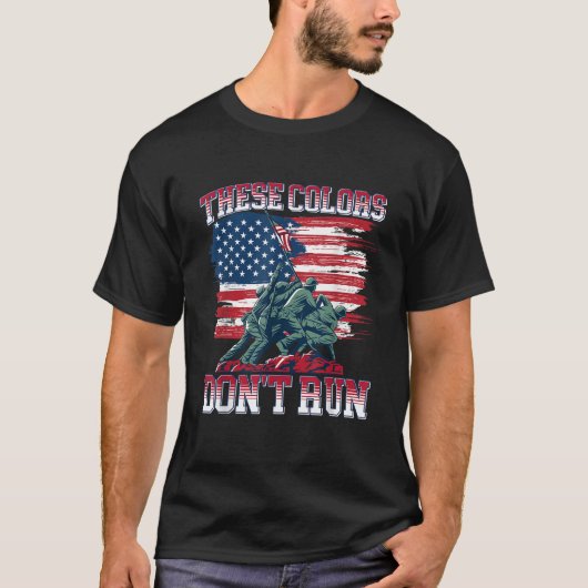 Deze kleuren hebben geen Amerikaanse vlag T-shirt (Voorkant)