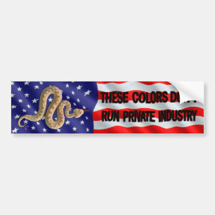 Deze kleuren leiden de particuliere industrie niet bumpersticker