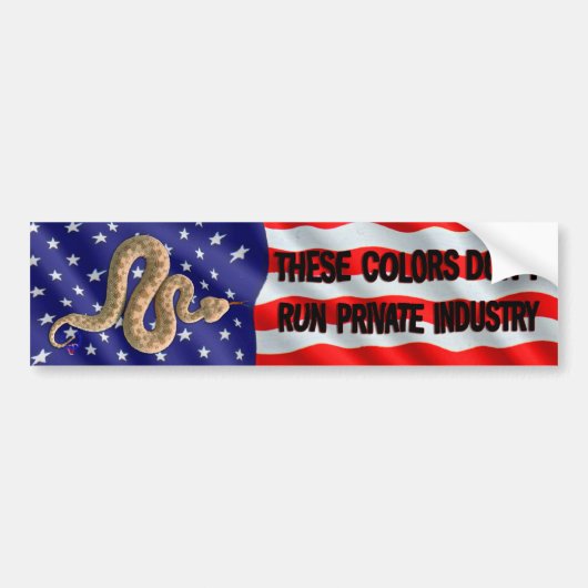 Deze kleuren leiden de particuliere industrie niet bumpersticker (Voorkant)