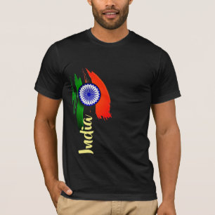 Deze kleuren lopen niet Indiase vlag Tiranga Pride T-shirt