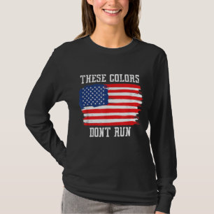 Deze kleuren lopen niet onder Amerikaanse vlag T-shirt