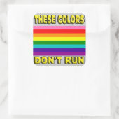 Deze kleuren lopen niet! Originele 8 gestreepte LG Vierkante Sticker (Tas)