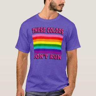 Deze kleuren lopen niet. Originele 8 streepLGBT T-shirt