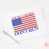 Deze kleuren lopen niet rechthoekige sticker (Envelop)