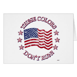 Deze kleuren rennen niet! Amerikaanse vlag & sterr