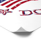 Deze kleuren rennen niet! Amerikaanse vlag & sterr Poster (Hoek)